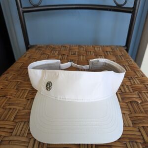 White Visor Cap with Logo